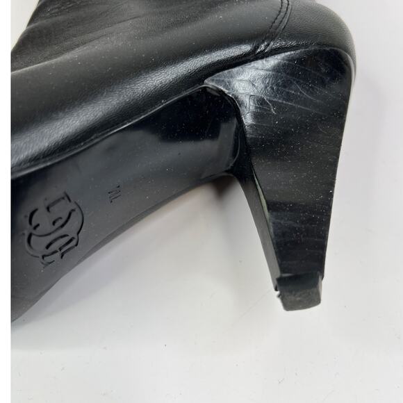 Guess Black Genuine Leather Knee High Boots Y2K Designer Formal Size US 7 
Chic - Picture 6 of 16